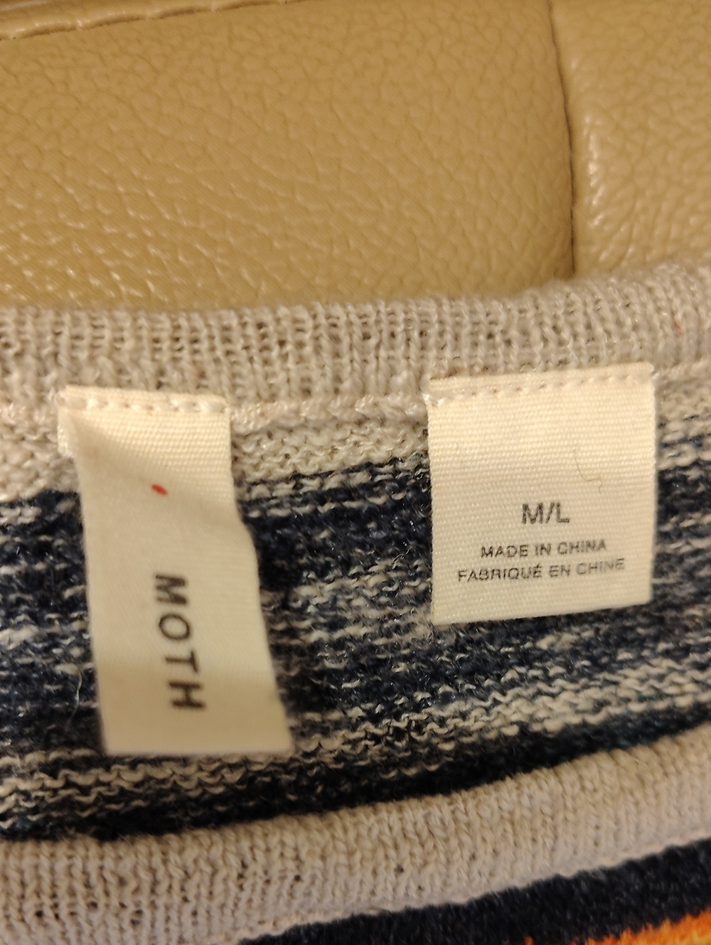ANTHROPOLOGIE  MOTH LINEN SWEATER SIZE M/L - Picture 3 of 4